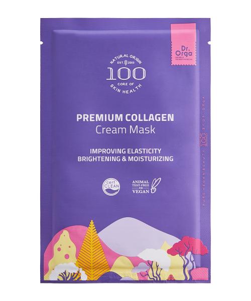Dr. Orga 100 Premium Centella Collagen Cream Mask Pack (5 Sheets)