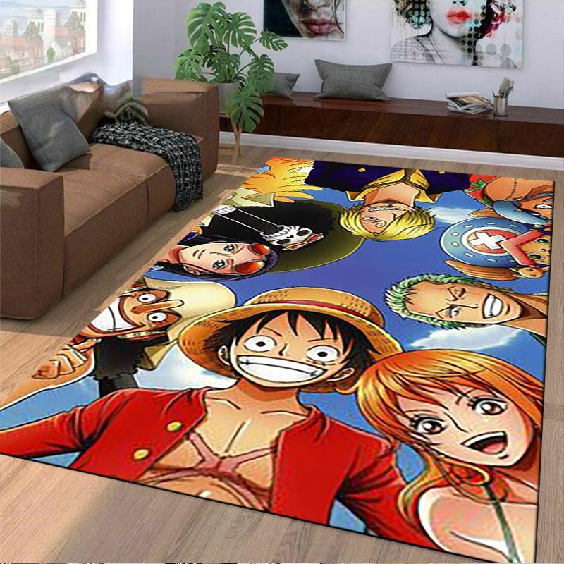 "Anime Colorful Cartoon Characters Carpet for Bedroom or Living Room" Suitable for Use As an Anti-slip for Living Room Bedroom Sofas
