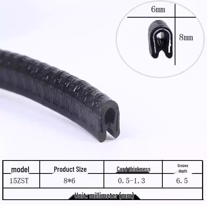 

U-образный резиновый защитный уплотнитель кромки со встроенным железным листом для механического листового металла и кабельного лотка из нержавеющей стали
