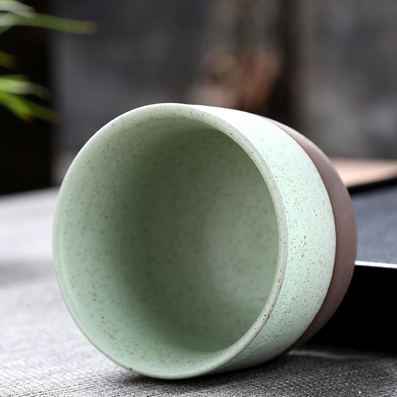120ml Japanese Handmade Ceramic Water Cup Creativity Vintage Household Coffee Mugs Tea Set Matte Kiln Kung Fu Teacup New