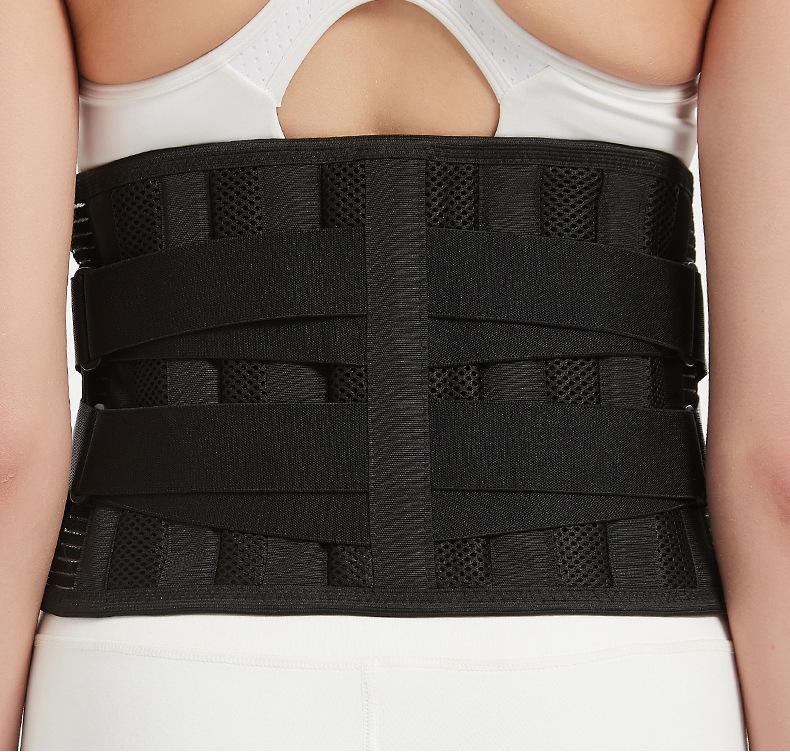Sommer Lendenstützgürtel: Atmungsaktive Taillendekompression, Stahlplattenstütze, Bauchformung für Männer und Frauen.