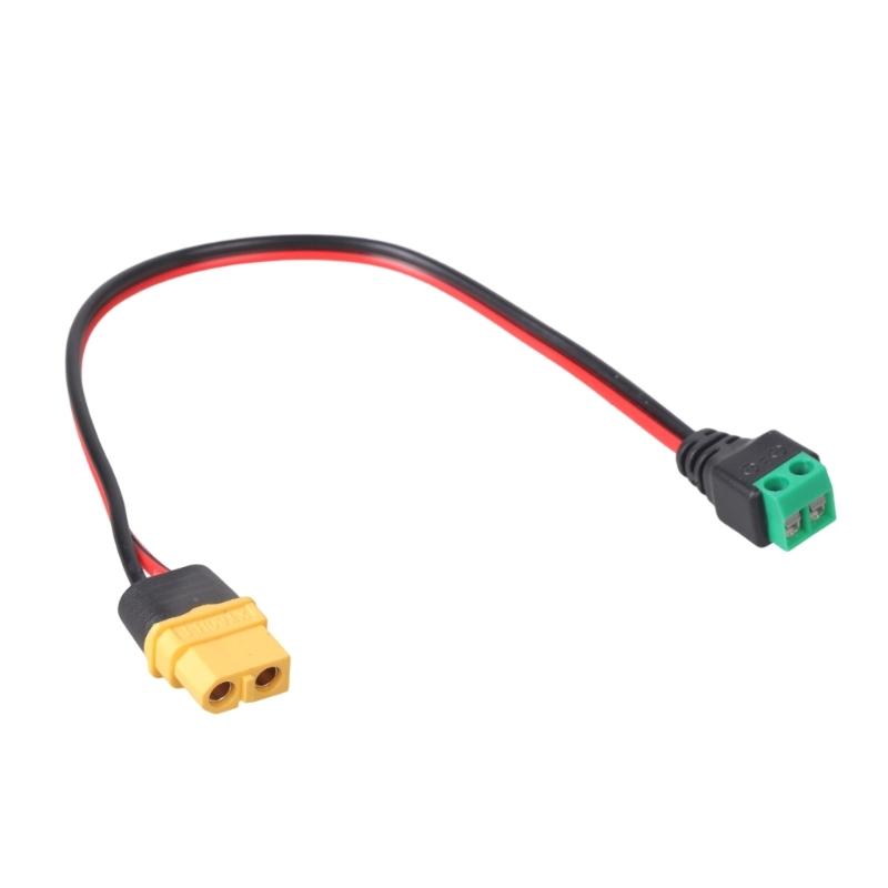 XT60 to 2 Pin Screw Terminal Adapter Cable Plastic Texture for Solar Panel and Power Supply Without Soldering