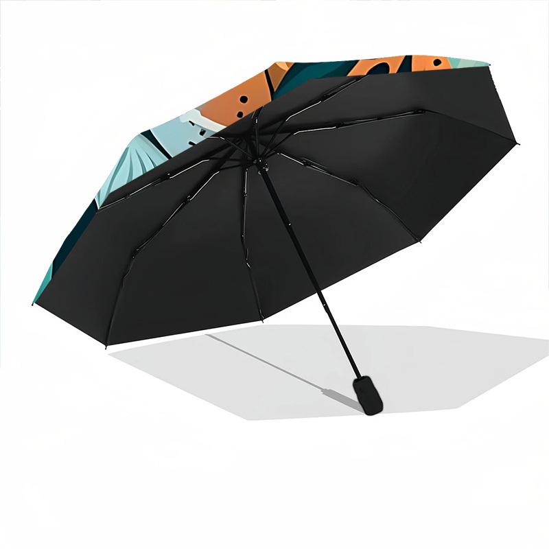 1pc JaguarAutomatic Open/close Folding Umbrella, Compact Portable Travel Umbrella, Perfect Birthday/Holiday, Cute Umbrella y036