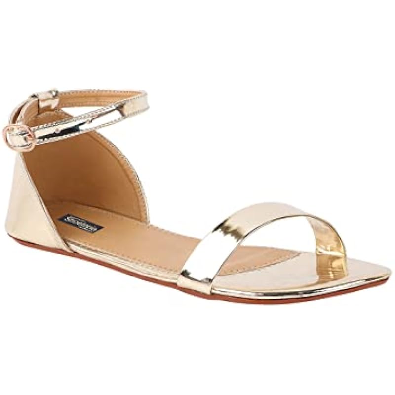 Shoetopia Women'S Sandal (9 Uk) /Golden