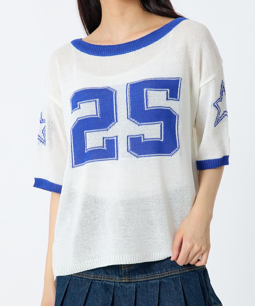 ANDTHEOTHER Maglia Blu Oversize Girocollo Manica Corta