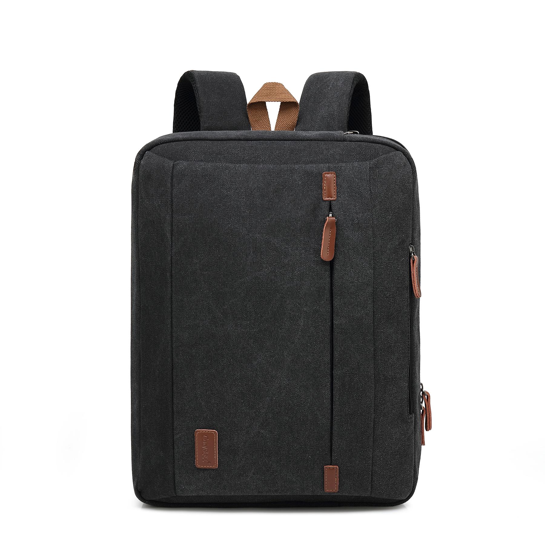 

Мужские рюкзаки Cool Bell Многофункциональная сумка и сумка на плечо 15,6/17,3-дюймовый рюкзак для ноутбука Мужская дорожная сумка Большая водонепроницаемая парусиновая сумка CB-5501 17.3 inch чёрный