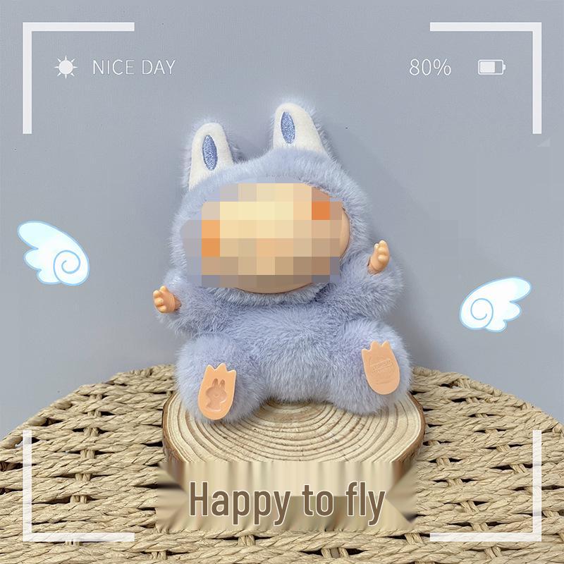 Cute Rabbit Plush Doll Vinyl Keychain Pendant
