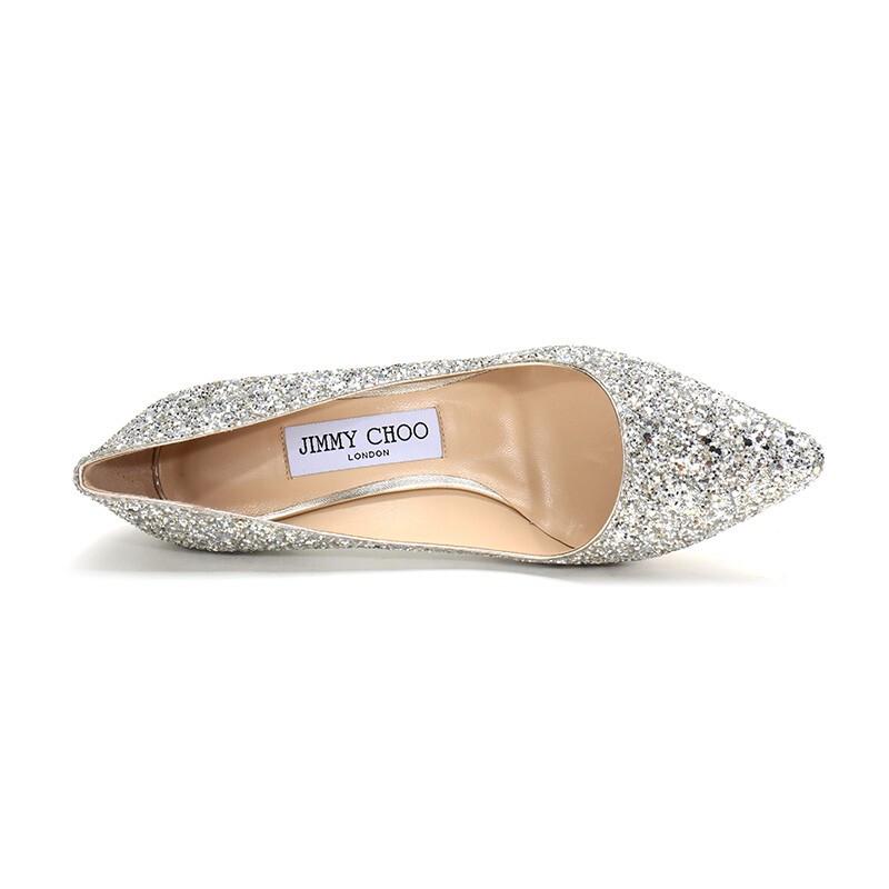 Jimmy Choo Women's Romy 85 Glitter Fabric High Heels