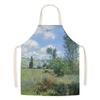 Monet Art Oil Painting Art Student Literary Apron Mori Studio Adult Sleeveless Kitchen Work Waist Bib