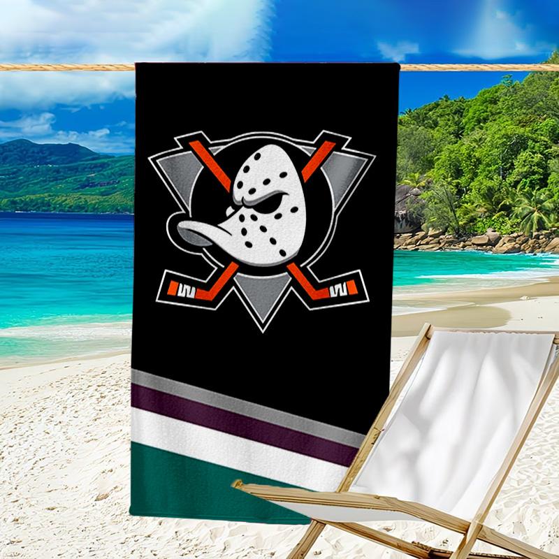 Asciugamano da Spiaggia in Microfibra Anaheim Ducks Hockey Team, Leggero e Asciugatura Rapida, per Viaggi Estivi, Essenziale per la Spiaggia, Piscina all'Aperto