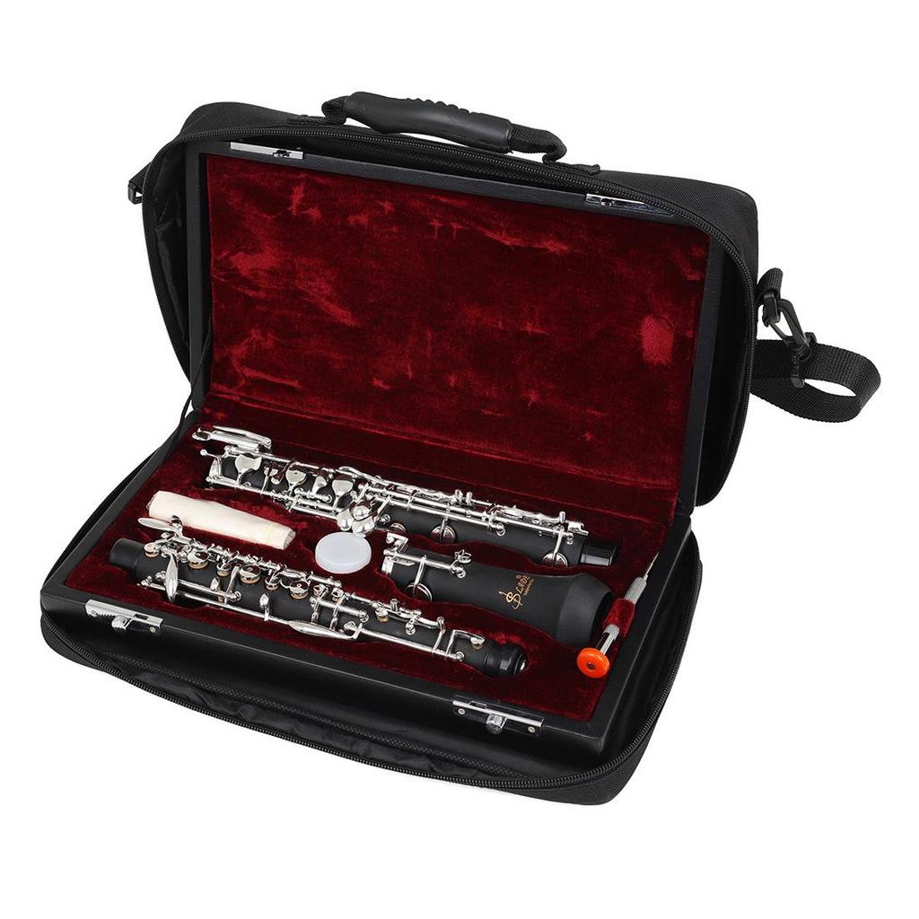 Black Double-Layer Oxford Cloth Oboe Bag - Portable Handheld & Shoulder Carrying Case