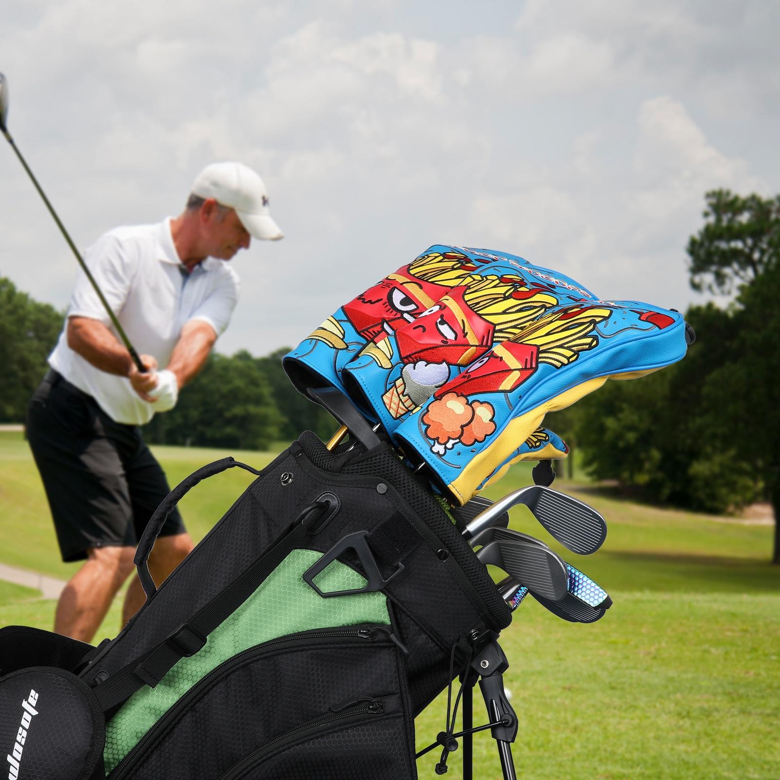 Colaxi Golf Head Cover for Golf Club Golf Wood Headcover Easy to Use Lightweight Cute Gift Protective Sleeve for Golf Courses one size синий