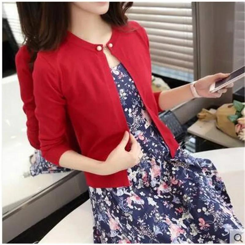 Fashion Women Sweater Cardigan Thin Outerwear Short Short Design Sweater Long Sleeve Small Cape Blusa Feminina