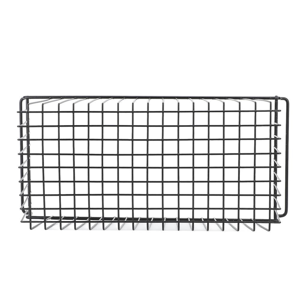 2 Adet Sandık Tipi Derin Dondurucu Düzenleyici Sepetler İstiflenebilir Saklama Rafı Metal Tel Siyah U70cm X G30cm