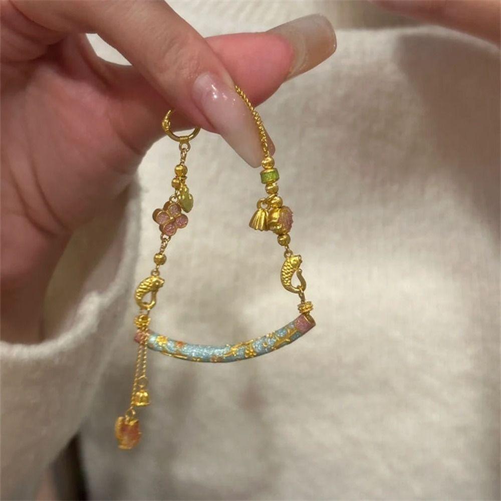 Jewelry Accessories New Chinese Style Bracelet Exquisite Charm Enamel Hand Ring  Decoration