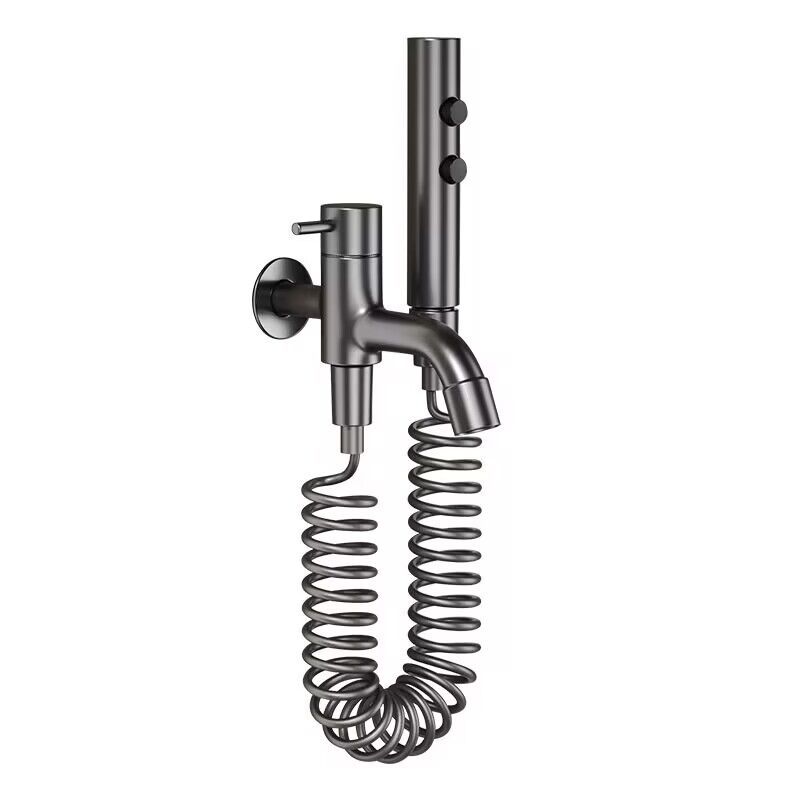 Grey Copper Toilet Hand Held Bidet Faucet Sprayer Bidet Set Sprayer Gun Toilet Spray For Bathroom Self Cleaning Shower Head