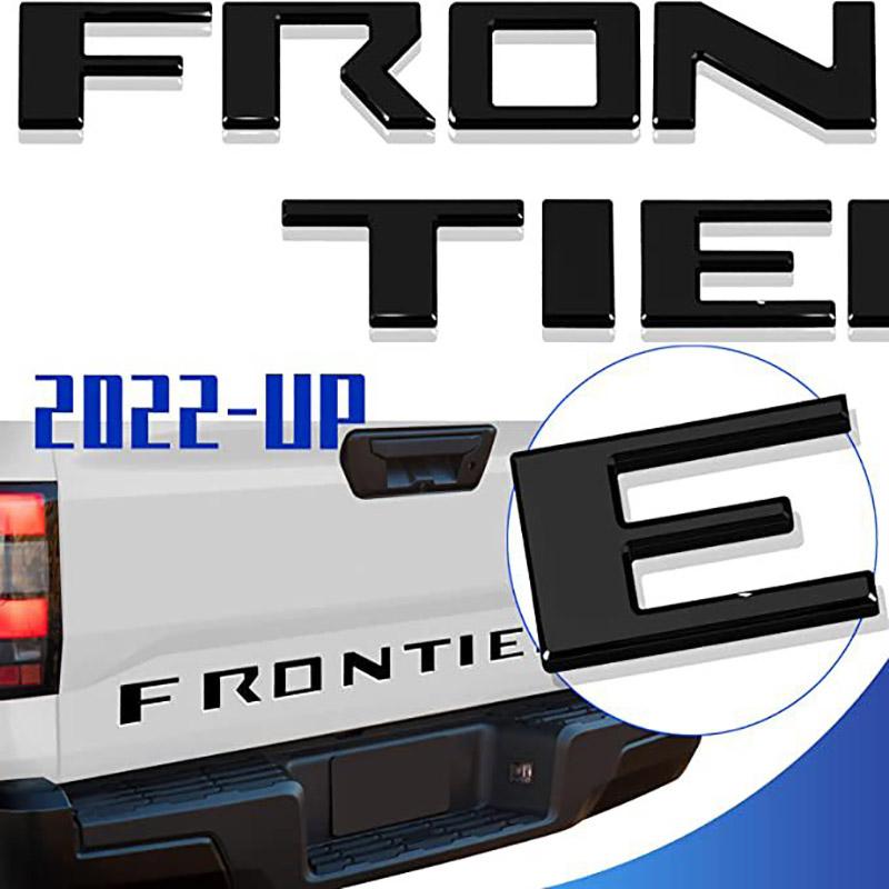 3d Emblem Tailgate Frontier Letters Rear Trunk Badge Sticker Decals Cover Trim For   Car Exterior Accessories