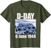 Design Rétro NorUnisexdy Atterrissages Jour J T-shirt 100% Coton Col Rond Été Manches Courtes Décontracté Unisexs T-shirt Taille S3XL