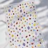 Spring Strawberry Vine 5D Nail Art Stickers Garden Fresh Red Strawberry Green Leaves Flower Cherry Branch Bow Nail Decals DIY