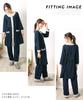 Nishiki Maternity Long Long Jersey Knit Adjustable Waist Nursing Wear Pajamas, Sleeve, Front-Opening, Length, Material, Pants, (Navy 1/M/76402)