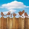 1/4/5Pcs Animal Garden Decor Metal Rusty Bird Silhouette Garden Decoration Chick Duck Squirrel Iron Art Stake Ornament