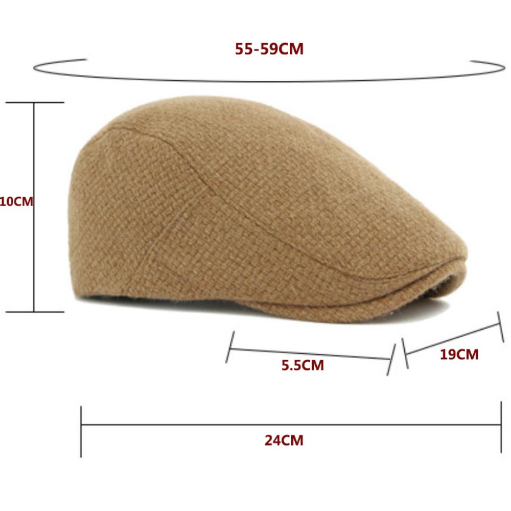HT4887 Mens Berets Women Solid Plain Ivy Flat Cap Artist Painter Vintage Wool Blend Beret Hat Adjustable Autumn Winter Beret Cap