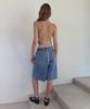 Daiaegeuneol Back Strap Crochet Knit Top (White)