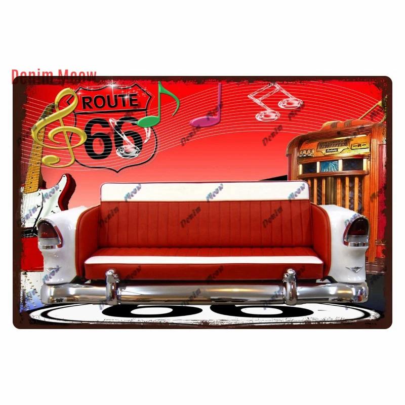 Vintage Metal Sign Plate, Garage Wall Decor, Man Cave, Gas Station Printing, Home Decor, Bar, Pub, Club, Retro, Route 66, WY1