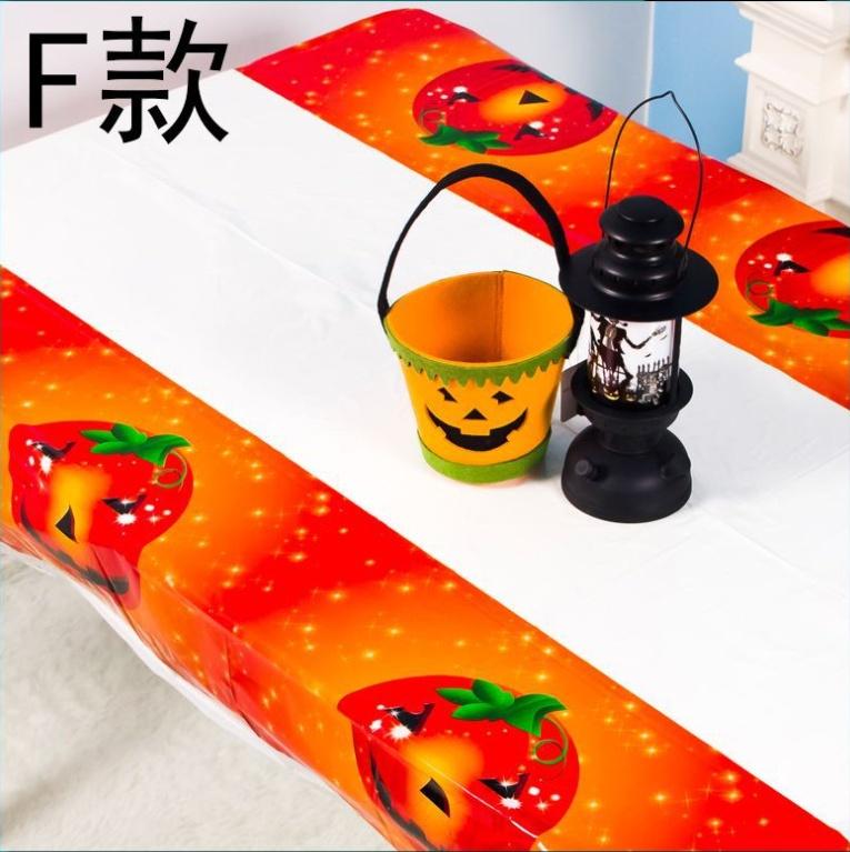New Halloween Printed Tablecloth PVC Halloween Disposable Tablecloth Bar Table Decor