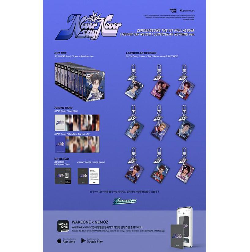 ZEROBASEONE 1st Full Album NEVER SAY NEVER – Lenticular Keyring K-POP Album