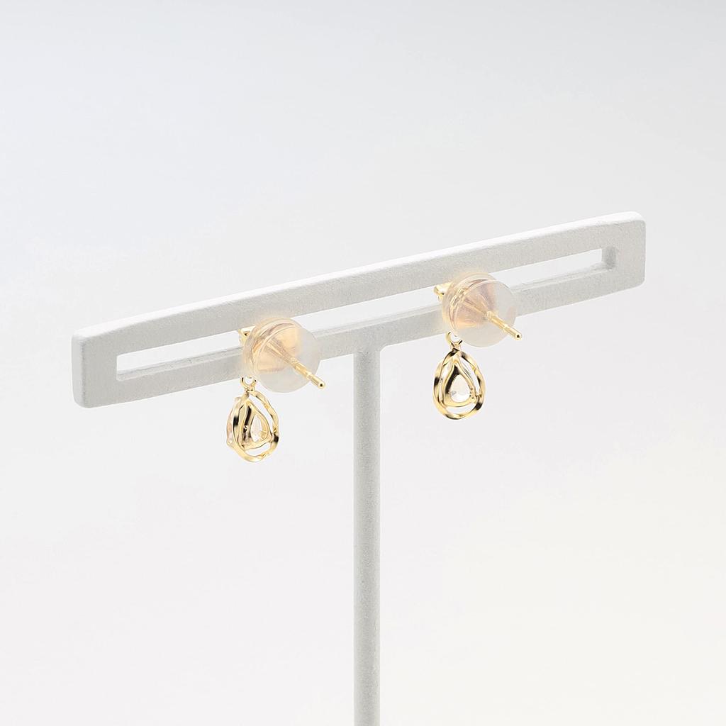 ESTELLE [Official] [Web Exclusive] Women's Earrings in 10K Yellow Gold with Labradorite Drop Motif (Product Code: 0222-8661-0019-0000)