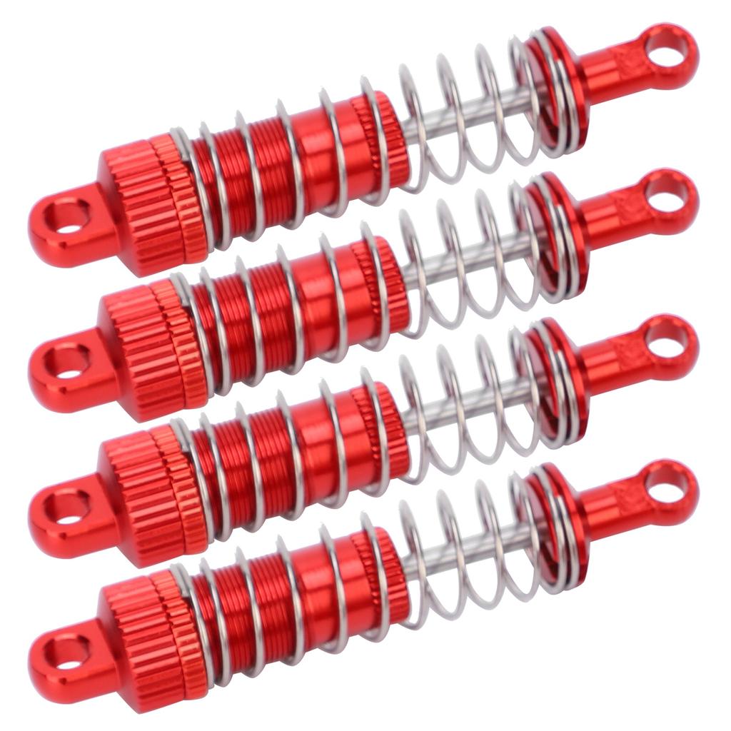 4Pcs Set Shock Absorbers Aluminum Alloy Spring Damper Accessory for MN 1 12 D90 RC CarRed