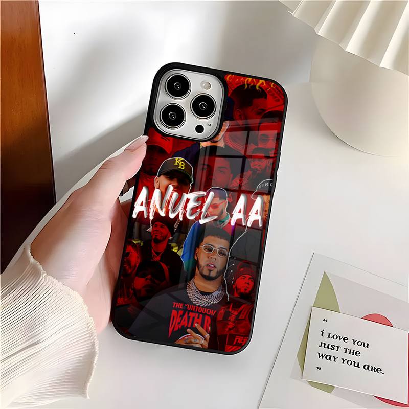 Rapper Anuel AA Phone Case PC+TPU For Apple Iphone 14 Pro 13 11 12 Mini 6 8 7 Plus X Xs XR Max Luxury Design Back Cover