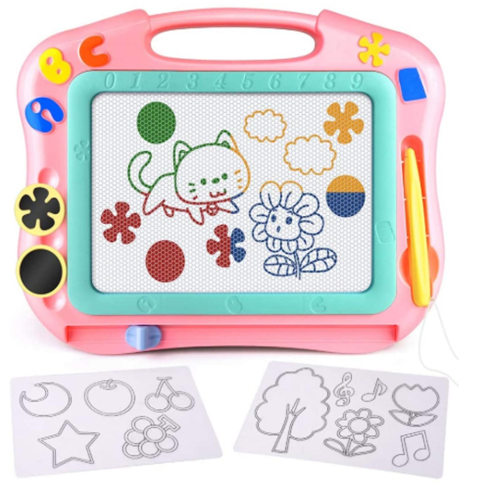 

Детская магнитная доска для рисования, обучающая игрушка, стираемая доска для письма, эскиз, синяя доска, подарки для мальчиков и девочек one size розовый