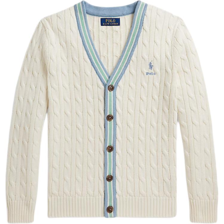 

Polo Ralph Lauren Color Block V-Neck Long Sleeve Cotton Sweater Kids sweater 323A12209-001 L