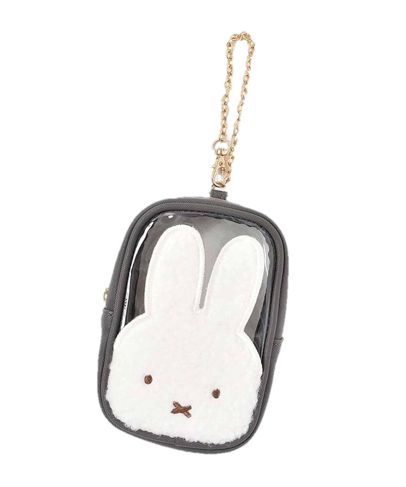 

Квадратный кошелек-аппликация Миффи из боа с цепочкой, кошелек в виде мягкой игрушки (Серый) серый