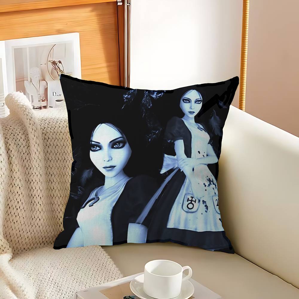 Popular Horror Game A-Alice M-Madness R-Returns Pillow Anime Pillow Sofa Bed Head Pillow Cover Cushion Cover 45x45 Cm Fashion