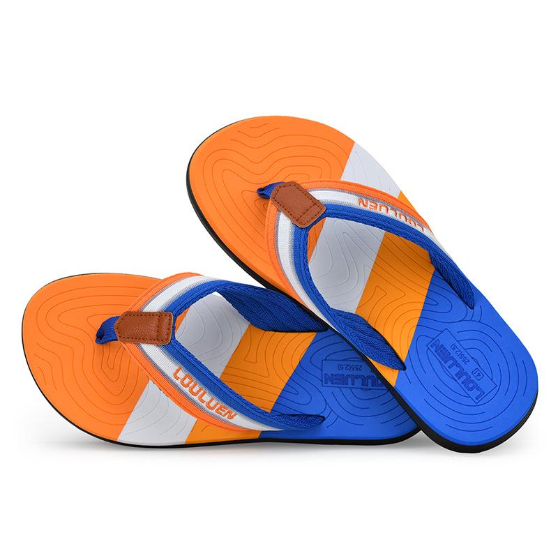 

Мужские модные летние шлепанцы с нескользящей подошвой - Повседневные сандалии в корейском стиле 44 королевский синий