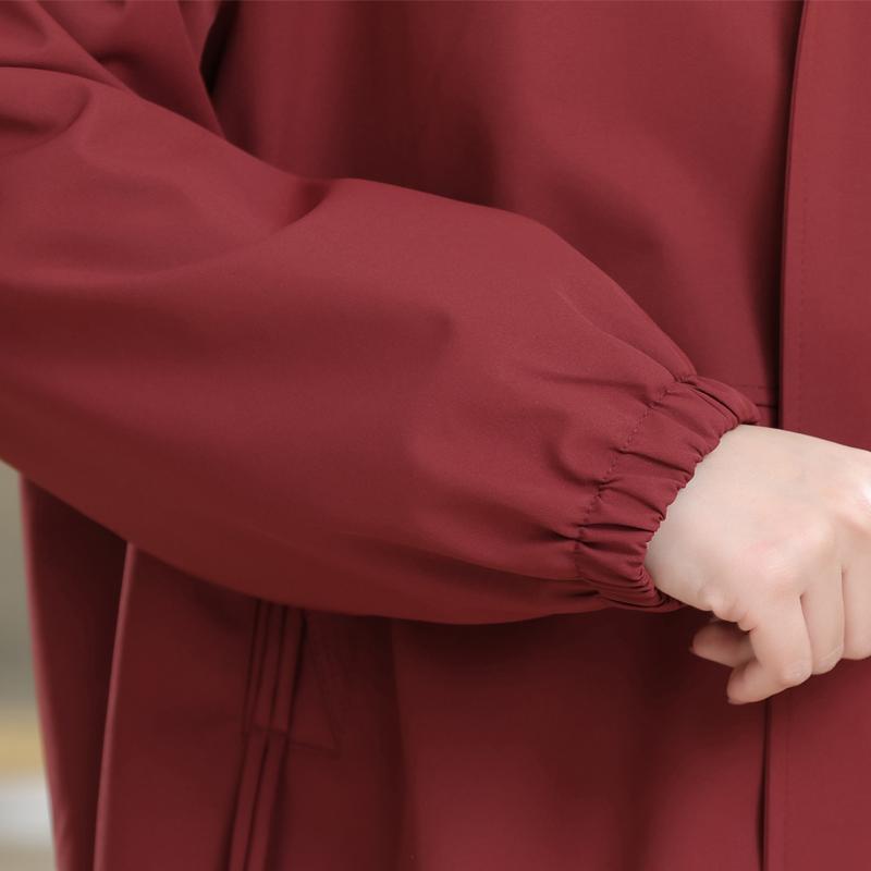 Women's Plus Size Solid Color Hooded Jacket – Drawstring Pocket Windproof Coat (Sizes 3XL-7XL) for Middle-Aged Women