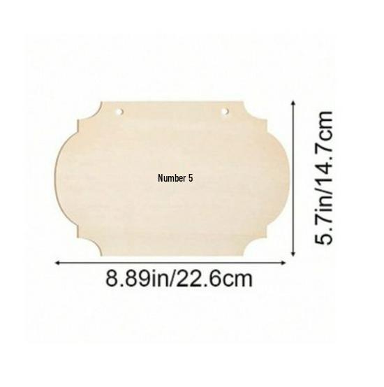 

In-Stock DIY Wood Pendant Pet Tag: Handwritten Blank Square Door Plate & Laser-Cut Decoration