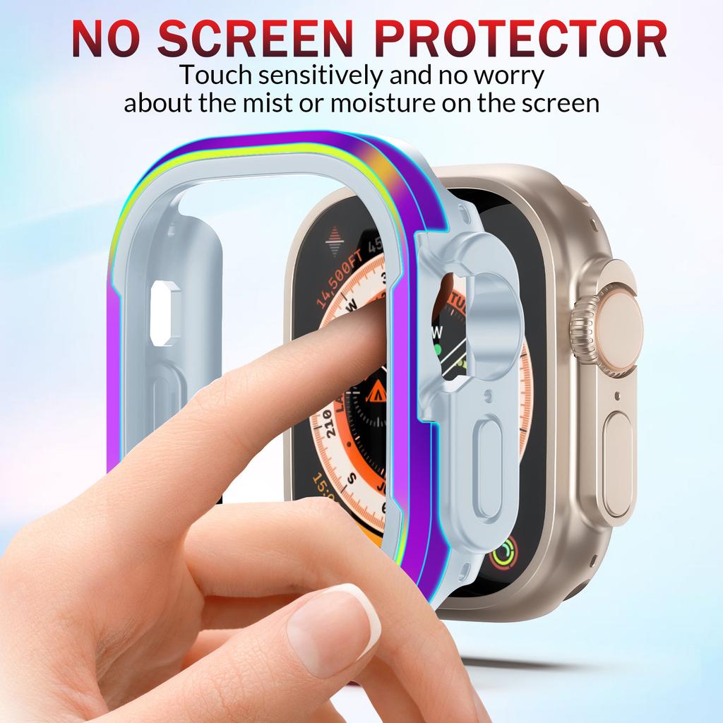 Metal Case For Apple Watch Ultra 3 49mm Accessories Protector TPU Bumper Tempered for iWatch Series11 10 9 8 7 6 Se 46mm 45mm 41mm 44mm 40mm Cover