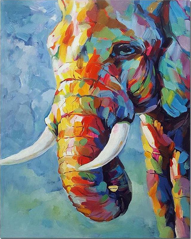 5D Diamond Painting Elephant Full Drill Square Needlework Diamond Embroidery Full Set Animal Diamond Mosaic Cross Stitch Craft Kit Home Decor