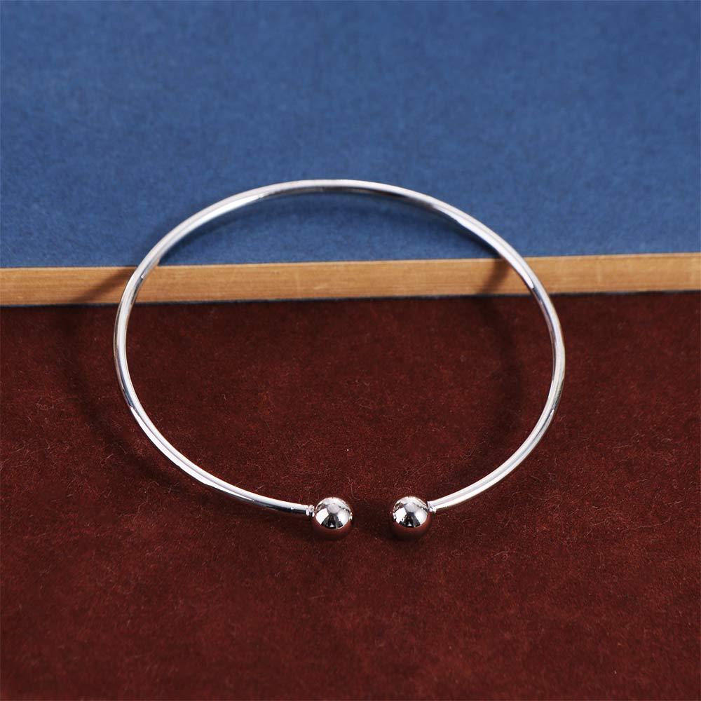 Trendy Wholesale Silver Plated Fashion Jewelry Bracelet Adjustable Bangles Mens/Womens