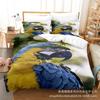 3D Digital Printing Bedding Four-Piece Set Three-Piece Set Parrot Bed Sheet Quilt Pillow