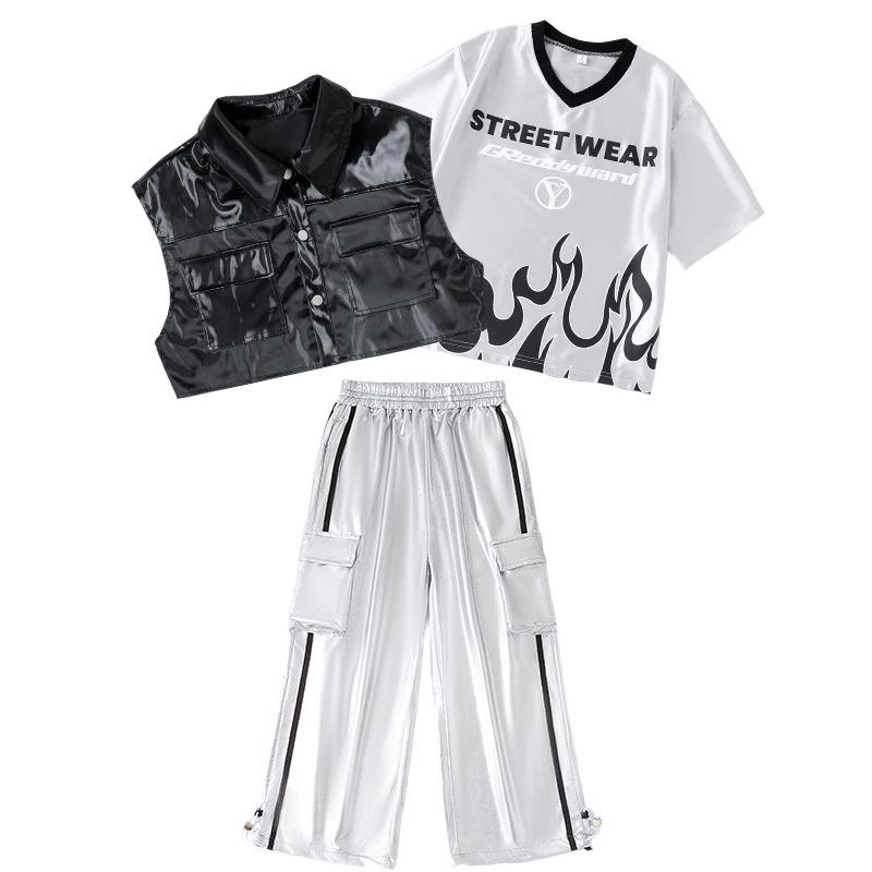 Trendiges Street Dance Hip Hop Performance Outfit für Kinder (Jungen und Mädchen)