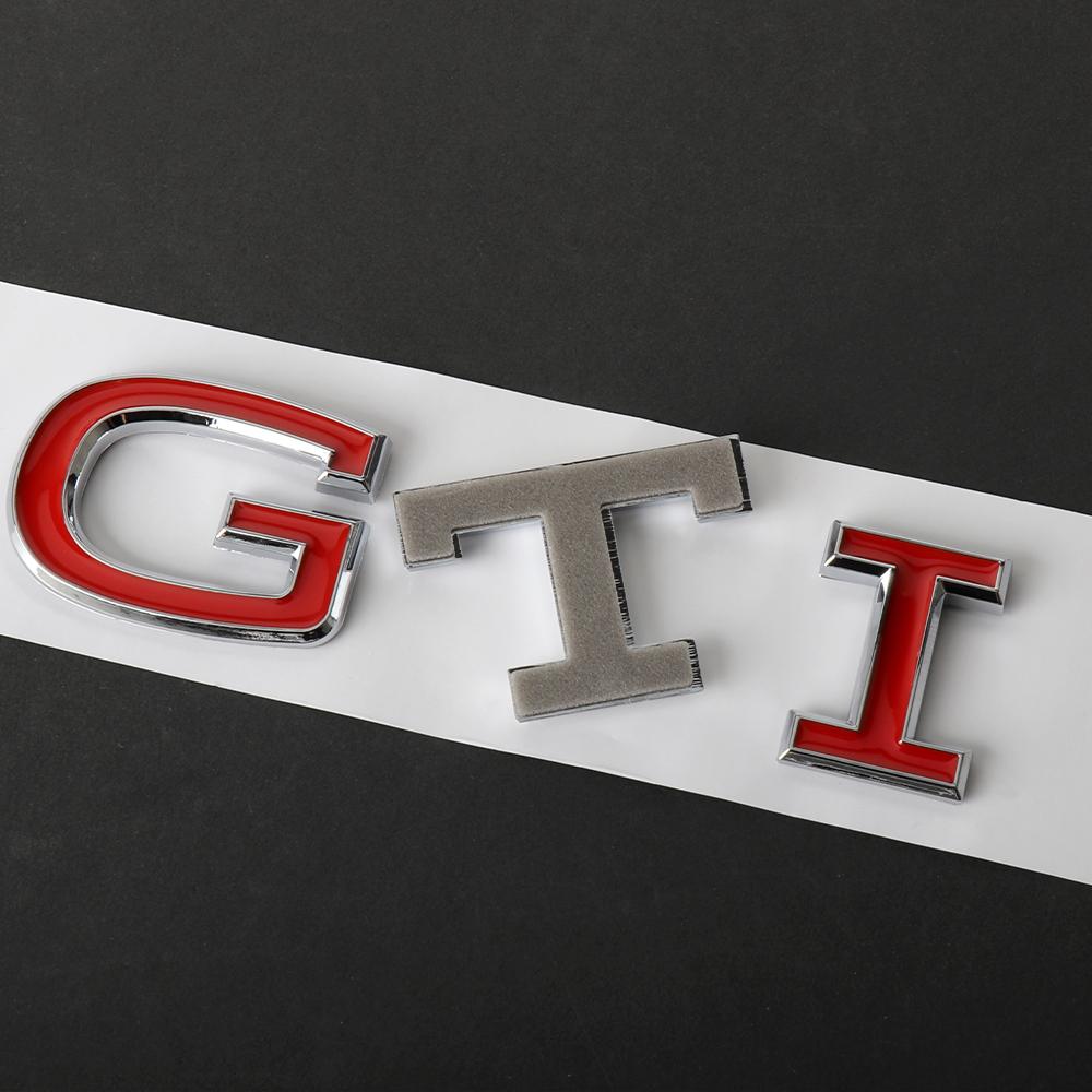 XJBRL1 3D ABS Car Emblem Tail Badge Rear Trunk Decoration Sticker For Volkswagen VW GTI Golf Polo Touran Passat Jetta Tiguan Scirocco R
