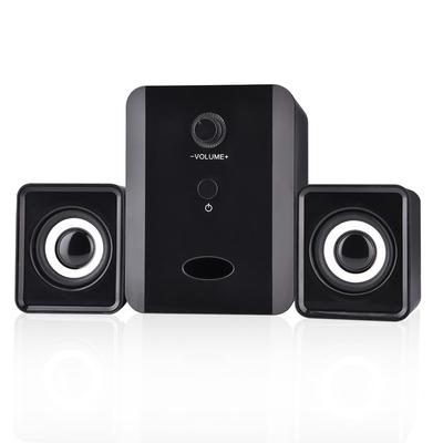 Mini haut-parleur filaire USB combiné, lecteur de musique stéréo, caisson de basses pour téléphone portable, noir