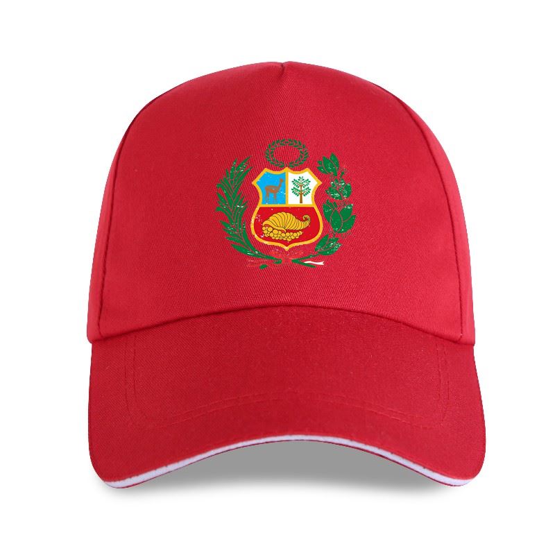 Newest Fashion Cool Unisex Print Cool Fashion Novelty Style Top Peru Baseball Cap Peruvian Coat of Arms Casual Homme