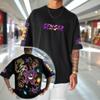 T-shirt Stampata Gengar Derivati Animazione Uomo e Donna Estiva Oversize Larga Cotone Trend Streetwear Marca Top