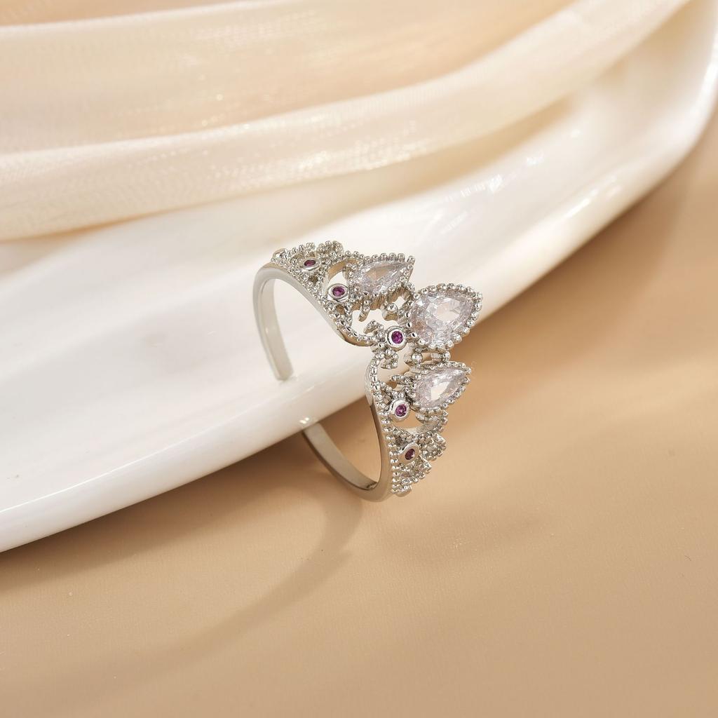 12 Sun Love Crown Geometric Design Fashion Ring Ring Women's Jewelry